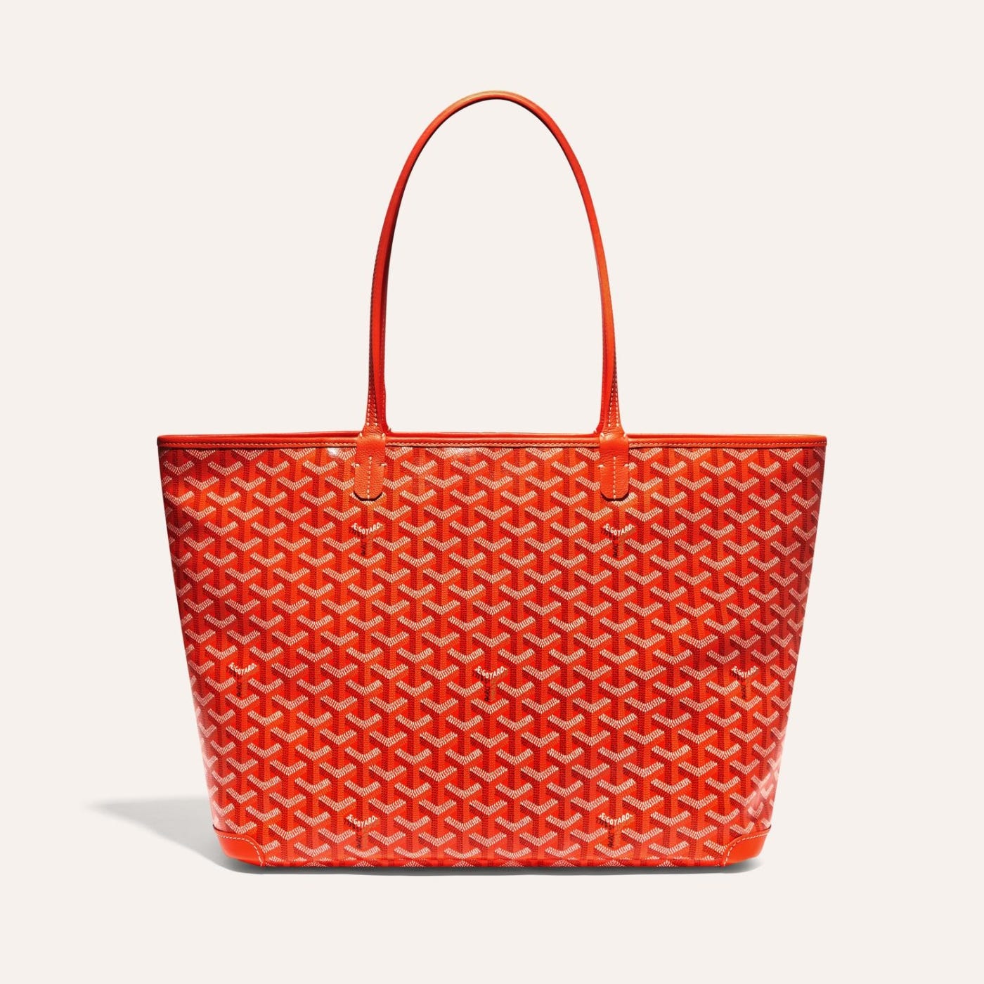 Goyard Artois Tote MM Orange Goyardine Canvas & Chevroches Calfskin Palladium Hardware - Image 1